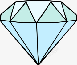水晶图蓝色卡通珠宝矢量图高清图片