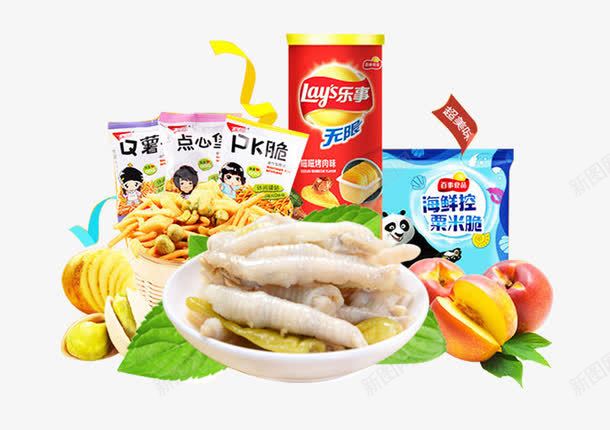 海鲜控栗米脆png免抠素材_新图网 https://ixintu.com 一堆零食 产品实物 休闲食品 吃 海鲜控栗米脆 苹果 薯片 许多零食 零食 食物 饼干 鸡爪