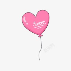 少女爱心粉色气球高清图片