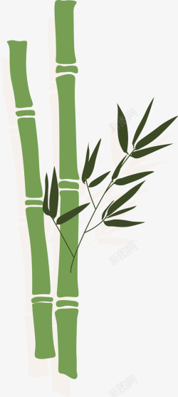 清新绿色春季竹子素材