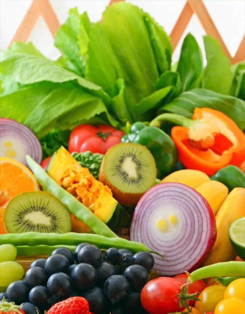 彩色水果蔬菜H5背景jpg_新图网 https://ixintu.com H5 h5 其他 彩色 摄影 水果 绿色 蔬菜 风景