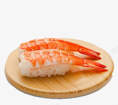 寿司虾png免抠素材_新图网 https://ixintu.com 两只虾 寿司 甜虾手握寿司 美食 虾