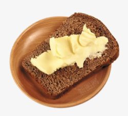砧板上的面包面包片上的奶酪高清图片
