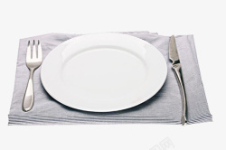 餐盘带餐布不锈钢刀叉实物图高清图片