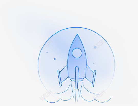 蓝色火箭卡通图标png_新图网 https://ixintu.com 卡通 图标 火箭 蓝色