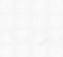 占星术符号神秘几何图案高清图片