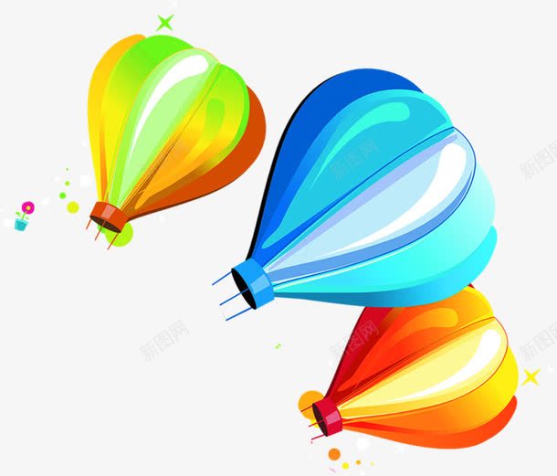 手绘彩色氢气球宣传单png免抠素材_新图网 https://ixintu.com 宣传单 彩色 氢气