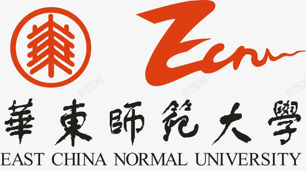 华东师范大学logo矢量图图标图标