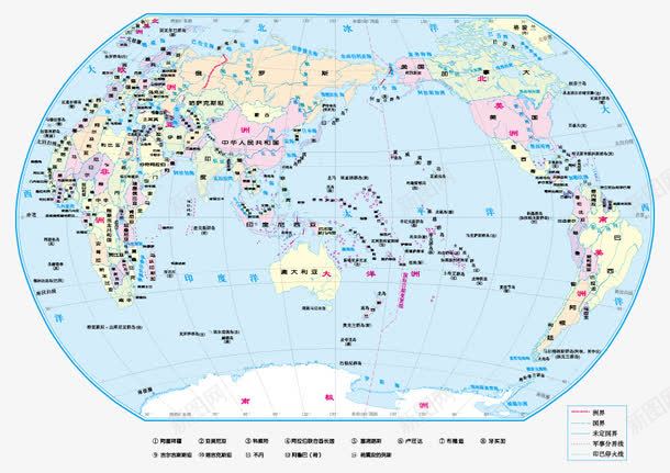 世界地图中文版png免抠素材_新图网 https://ixintu.com 世界地图 中文版 有名字