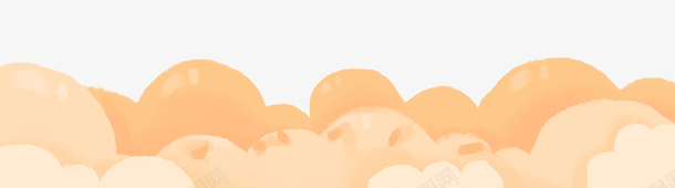 黄色水彩手绘云海底栏插图png免抠素材_新图网 https://ixintu.com 云海 传统装饰 底栏插图 手绘 水彩 黄色