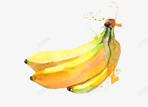 黄色手绘水果香蕉矢量图eps免抠素材_新图网 https://ixintu.com 手绘水果 矢量香蕉 香蕉 黄色香蕉 矢量图