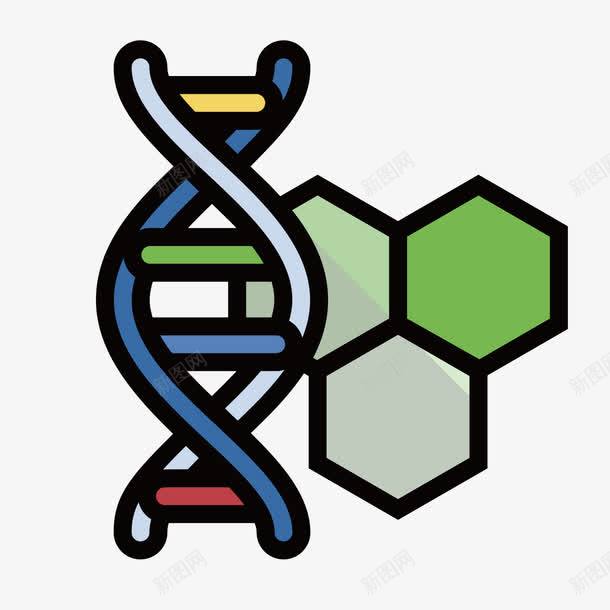 化学分子式图标png_新图网 https://ixintu.com 分子 化学 多面体 彩色 渐变 科学 线稿 组合