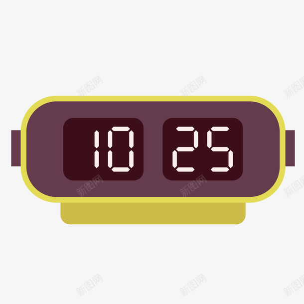 扁平化的桌面上的时钟png免抠素材_新图网 https://ixintu.com 商务 扁平化 时钟 时间 时间显示屏 智能闹钟 电子时钟 闹钟