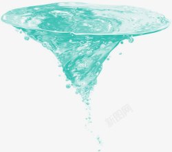 水旋涡绿色旋涡水元素高清图片