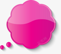创意立体粉色泡泡图素材