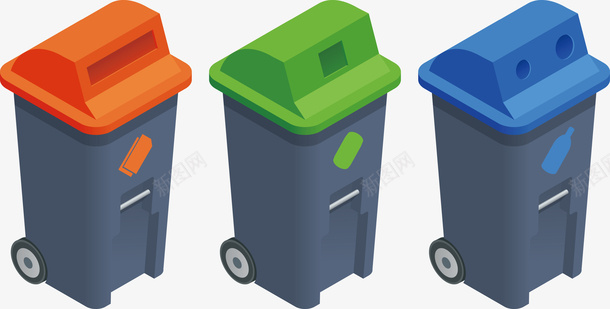 垃圾分类垃圾箱png免抠素材_新图网 https://ixintu.com 分类 垃圾分类 垃圾箱 垃圾箱PNG 矢量垃圾箱