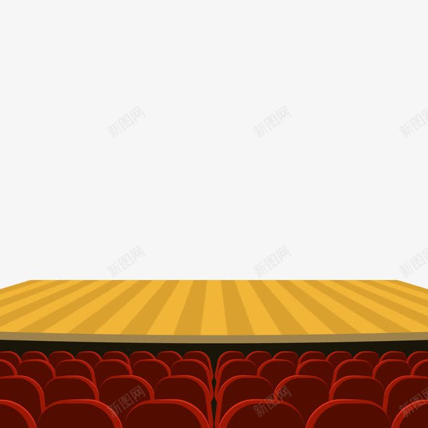 观众席png免抠素材_新图网 https://ixintu.com 座位 木地板 聚光灯 舞台