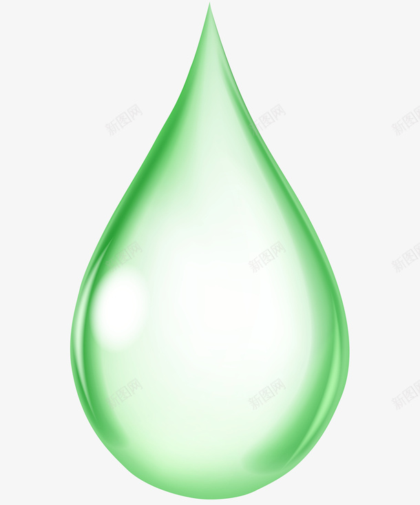 绿色清新水滴效果元素png免抠素材_新图网 https://ixintu.com 免抠PNG 效果元素 水滴 清新 绿色