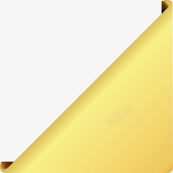 金色三角形标签素材