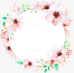 桃花花圈粉色浪漫春季花环高清图片
