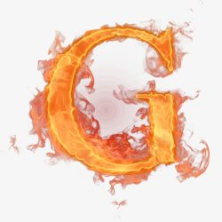 英文字母G火焰字母G高清图片