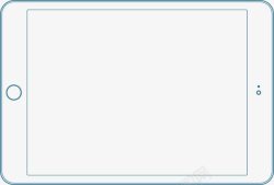 线框ipad蓝色线框ipad高清图片