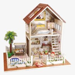 玩具创意房子模型diy小屋巴黎公寓手工拼装高清图片