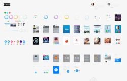 海报正反面绚丽手机UI界面模板图标高清图片