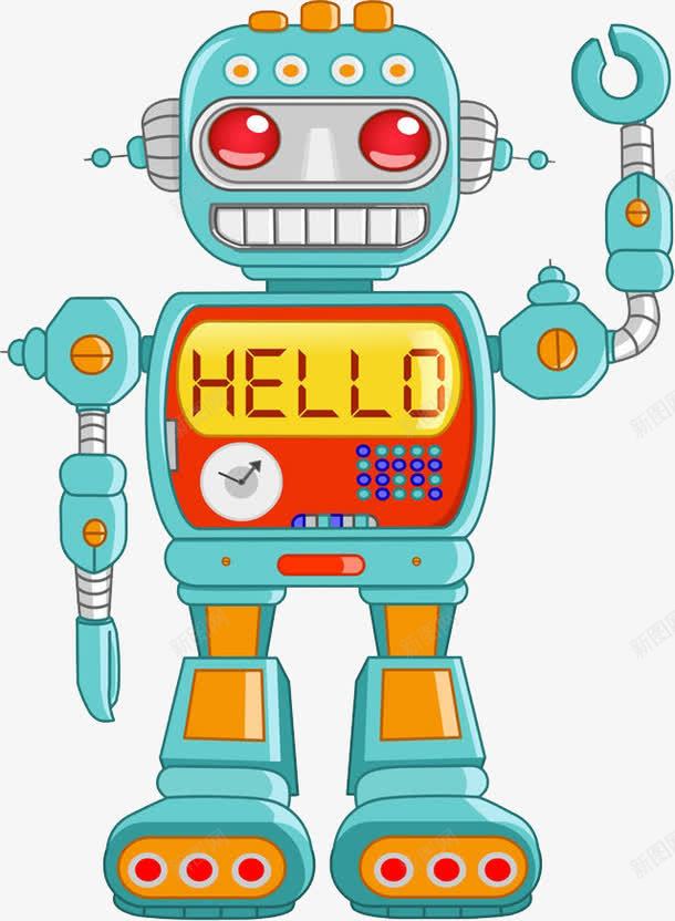 机器人打招呼png免抠素材_新图网 https://ixintu.com hello 卡通 卡通人物 卡通打招呼 卡通礼貌 帅气机器人 打招呼 机器人 礼貌 问好