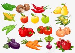 蔬菜水果手绘手绘水果蔬菜矢量图高清图片