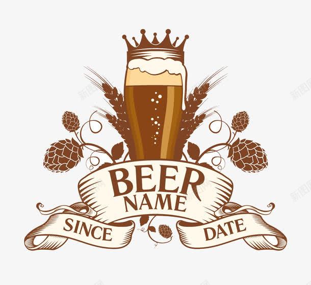 啤酒商标图标png_新图网 https://ixintu.com 啤酒商标设计素材啤酒商标设计模板下载啤酒酒水饮品扎啤图标商标标签餐饮美食