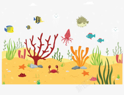 多姿多彩的海洋生物矢量图素材