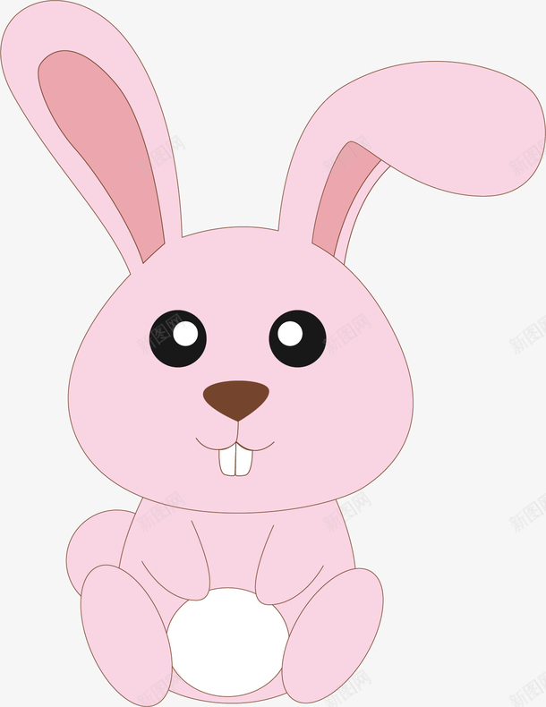 长耳朵的小兔子矢量图ai免抠素材_新图网 https://ixintu.com 兔子 兔年 卡通手绘 可爱 商务 矢量图 粉色 装饰