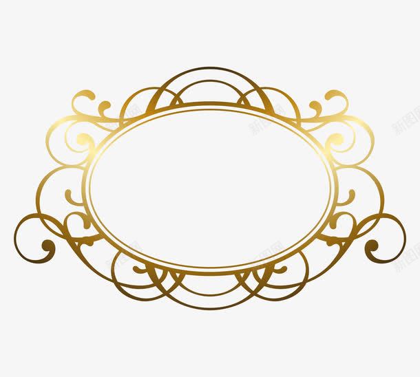 欧式金色边框png免抠素材_新图网 https://ixintu.com EPS 欧式 花纹 边框 金色 黑金花纹