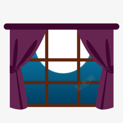 窗帘窗帘窗帘的轮廓夜晚的窗外的风景高清图片