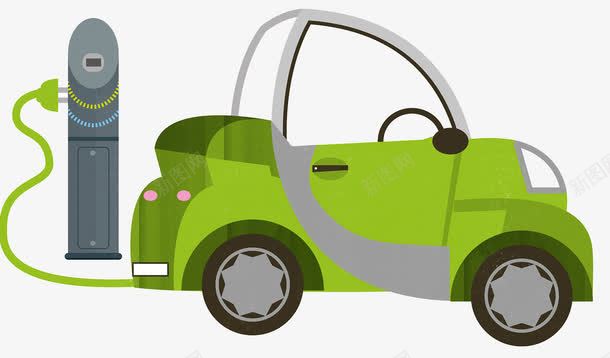 绿色环保新能源汽车png免抠素材_新图网 https://ixintu.com 充电桩 新能源汽车 电力设施 绿色环保