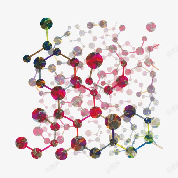 红色生物分子矢量图ai免抠素材_新图网 https://ixintu.com 生物科技 科技画册素材 红色分子图案 矢量图