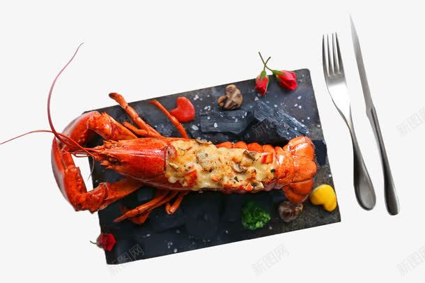 美味龙虾png免抠素材_新图网 https://ixintu.com 刀 叉 吃 油煎 海鲜 美味 美食 菜 虾 食品 餐 龙虾