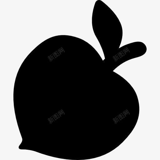 桃的轮廓图标png_新图网 https://ixintu.com 形状 桃子 水果 象征 轮廓 食物 食物和饮料
