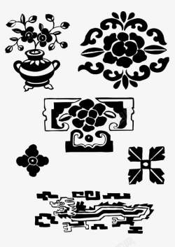 印花藏族花纹素材
