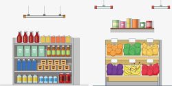 货架矢量图超市摆设用品高清图片