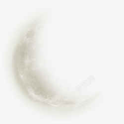 朦胧光线效果月亮弯弯高清图片