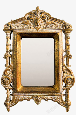 复古铜镜实物古代镜子欧式高清图片