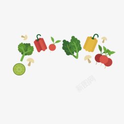 美食蔬菜水果卡通素材