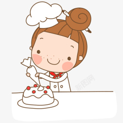 烘焙蛋糕卡通蛋糕烘焙师高清图片