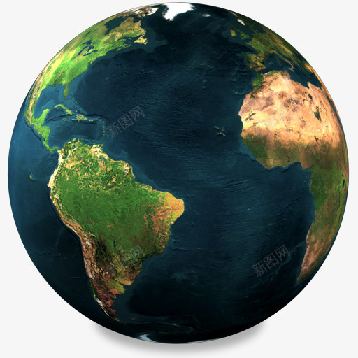 卫星上看地球png免抠素材_新图网 https://ixintu.com 卫星 地球 海洋 绿色