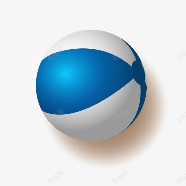 蓝色沙滩皮球png免抠素材_新图网 https://ixintu.com 排球 沙滩 皮球 立体 立体皮球 蓝色