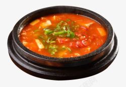 青菜螺丝汤番茄泡菜汤高清图片