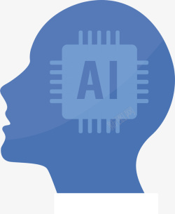 人工智能蓝色大脑素材
