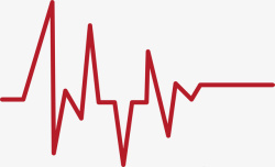 红色轨迹红色的心跳轨迹卡通矢量图高清图片